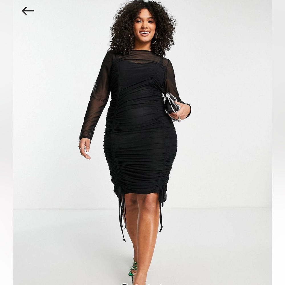 Mesh midi dress